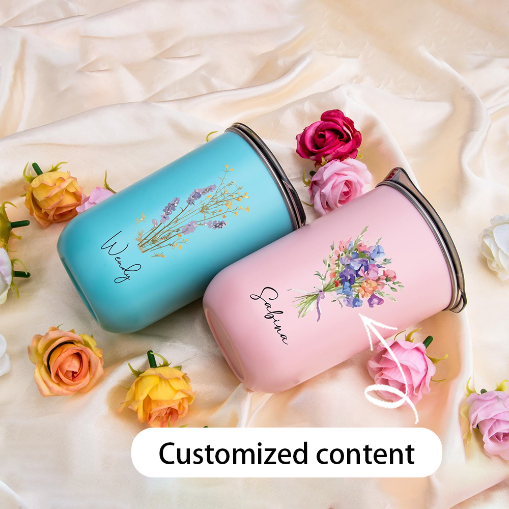 Coffee Equipment Usa - Personalized Customization Name: Carnation Flower Stainless