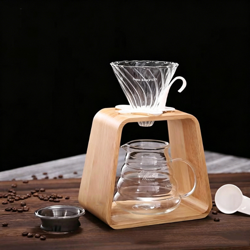 Coffee Equipment Rack - Solid Wood Pour Over Coffee Drip