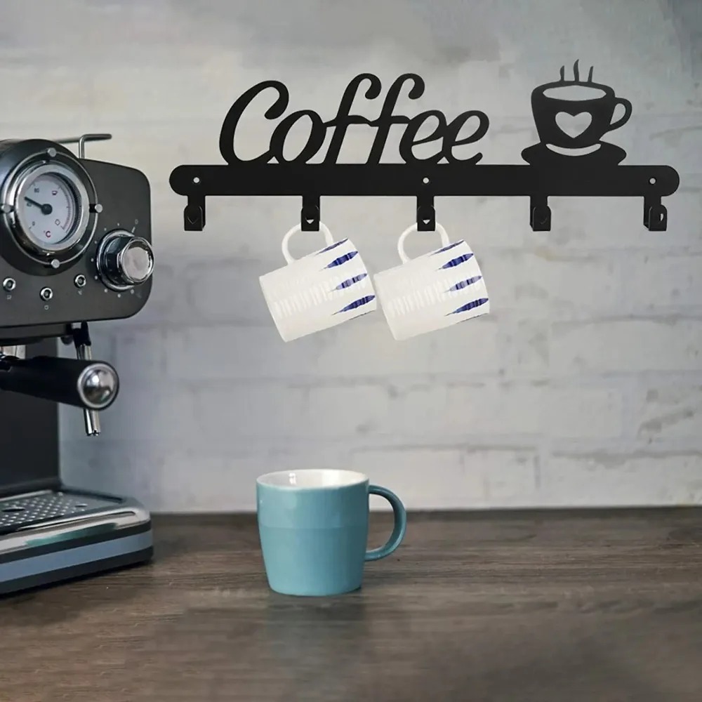 Metal Wall Mounted Coffee Mug  - Coffee Equipment Rack ulasan dan harga