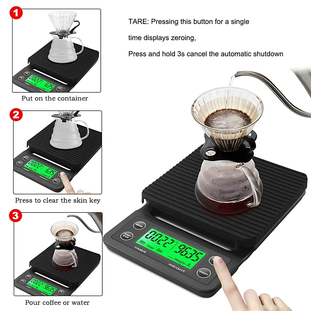 5/3kg LCD Electronic Drip Coff - Scale Drip Timer ulasan dan harga