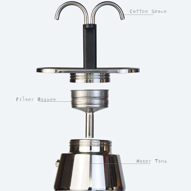 200ML Mini Moka Pot Double Tub - Coffee Equipment Set ulasan dan harga
