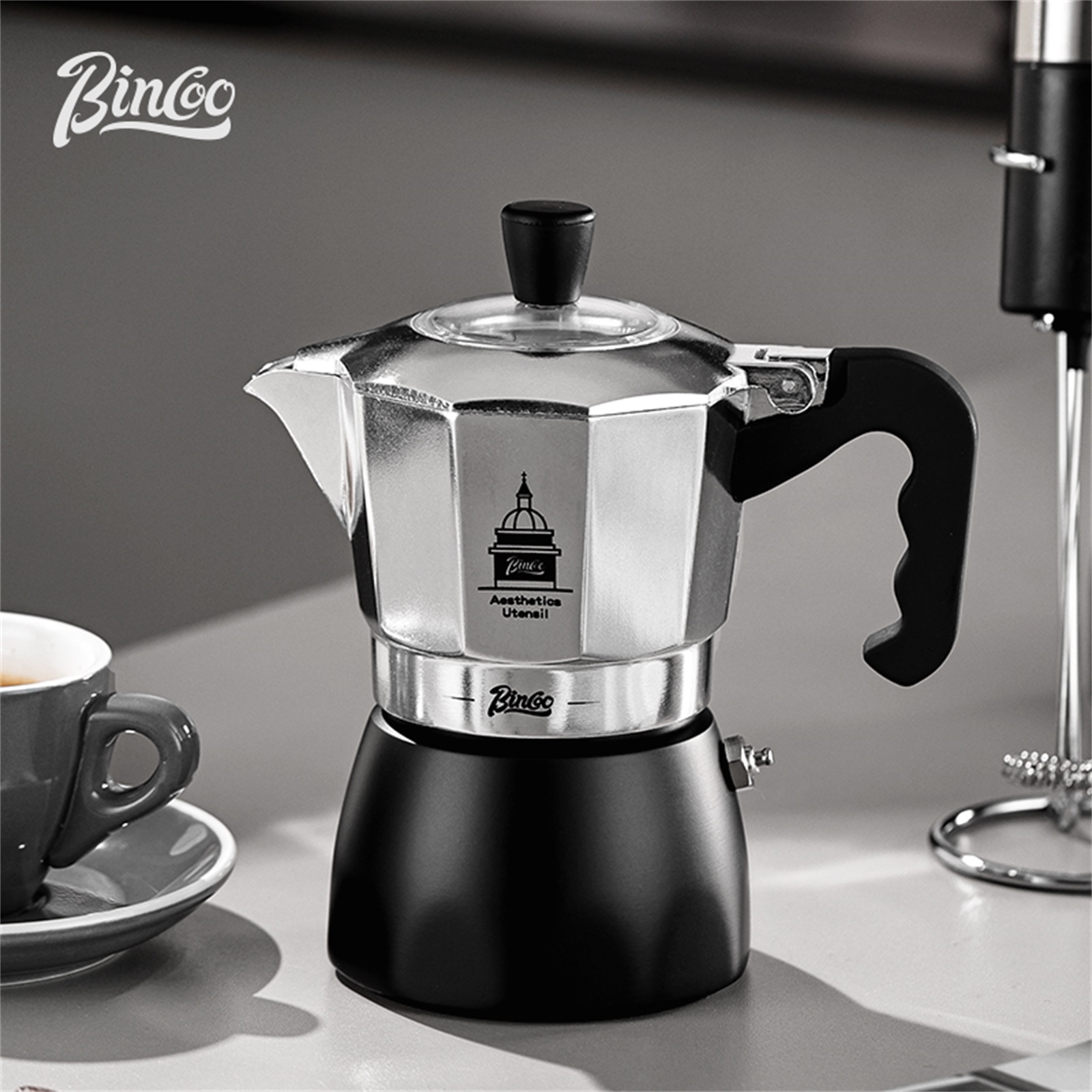 BINCOO Double Valve Moka Pot，E - Coffee Equipment Set ulasan dan harga