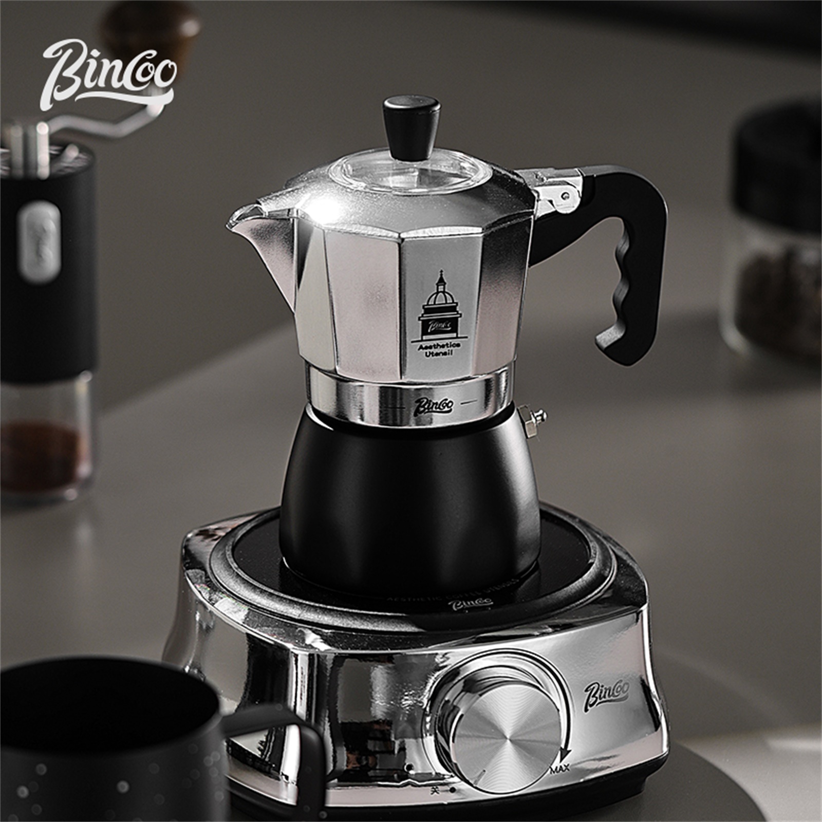 BINCOO Double Valve Moka Pot，E - Coffee Equipment Set ulasan dan harga