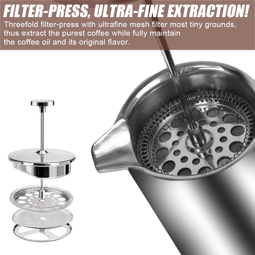 Large Capacity French Press Co - Coffee Equipment For Camping ulasan dan harga