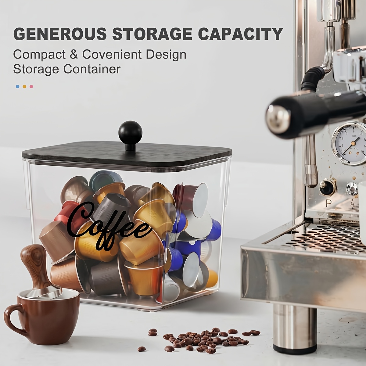Coffee Pod Holder with Lids Pl - Coffee Equipment Rack ulasan dan harga