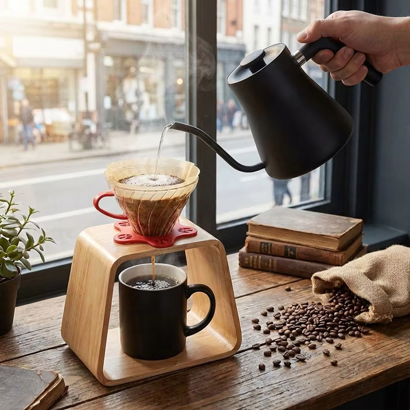 Solid Wood Pour Over Coffee Dr - Coffee Equipment Rack ulasan dan harga