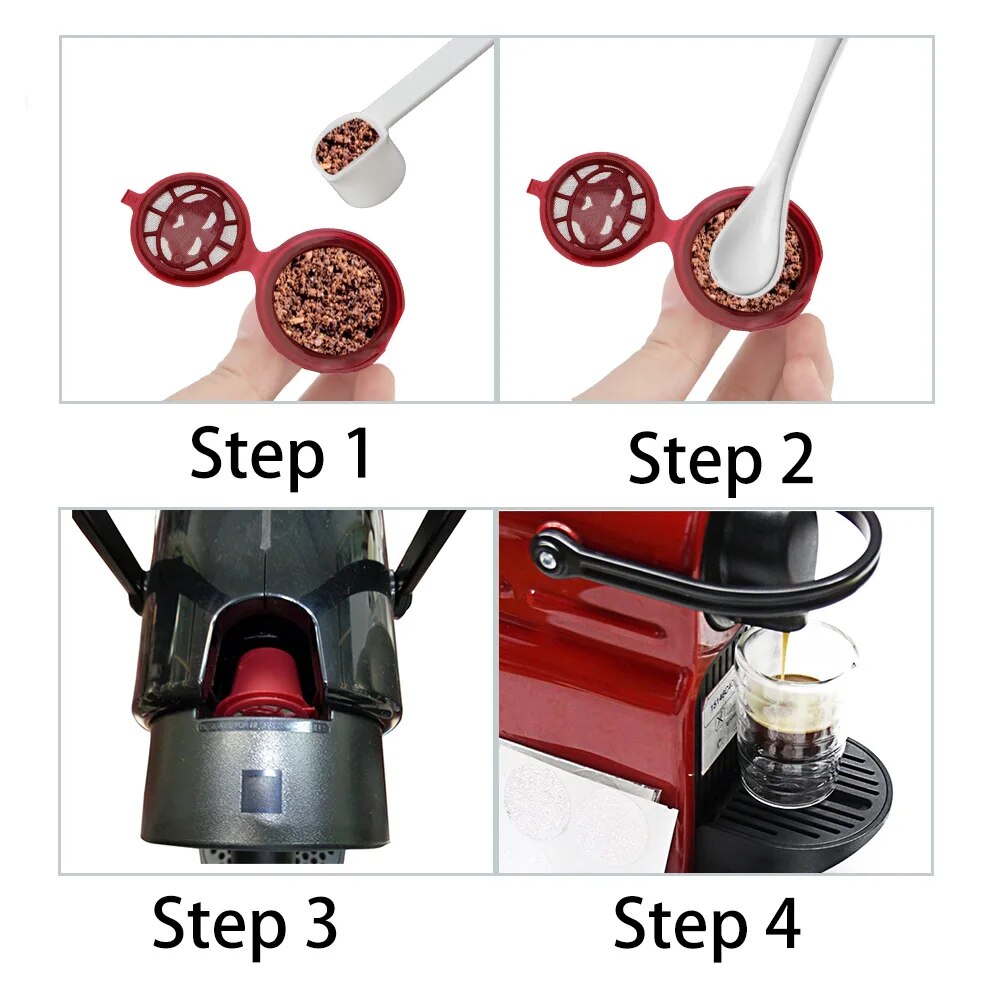 4 Pieces Reusable Coffee Capsu - Coffee Equipment Set ulasan dan harga