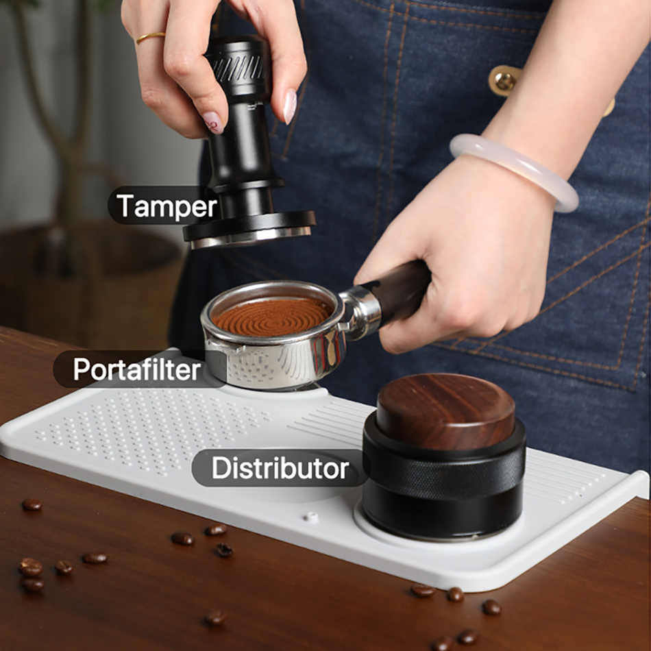 Coffee Tamper Mat Station Stan - Coffee Equipment Rack ulasan dan harga