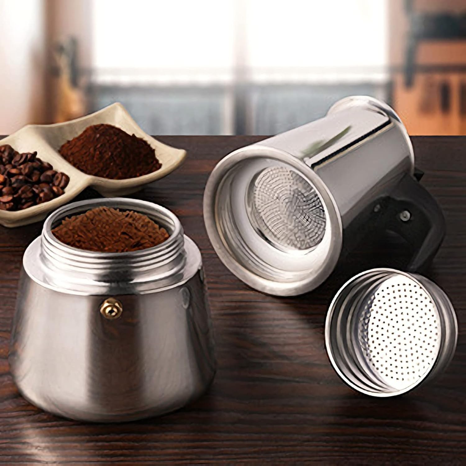 4/6/9 Cups Moka Pot Caffe Mach - Coffee Equipment Set ulasan dan harga