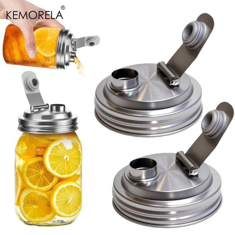 1/2Pack Mason Jar Stainless St - Bean Hopper Lid ulasan dan harga