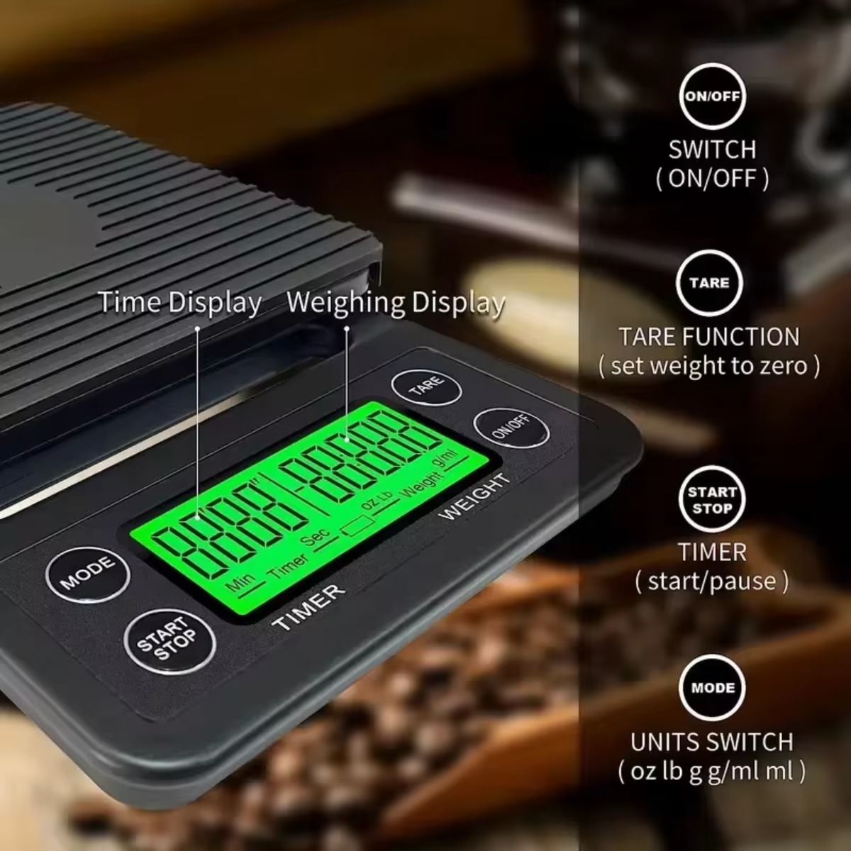 Digital Drip Coffee Scale 3kg  - Scale Drip Timer ulasan dan harga